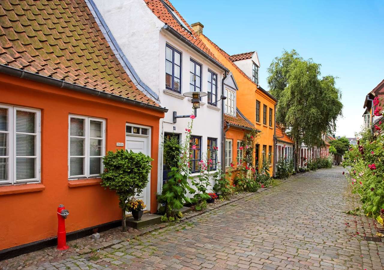 Stare domy w Aarhus (Dania) puzzle