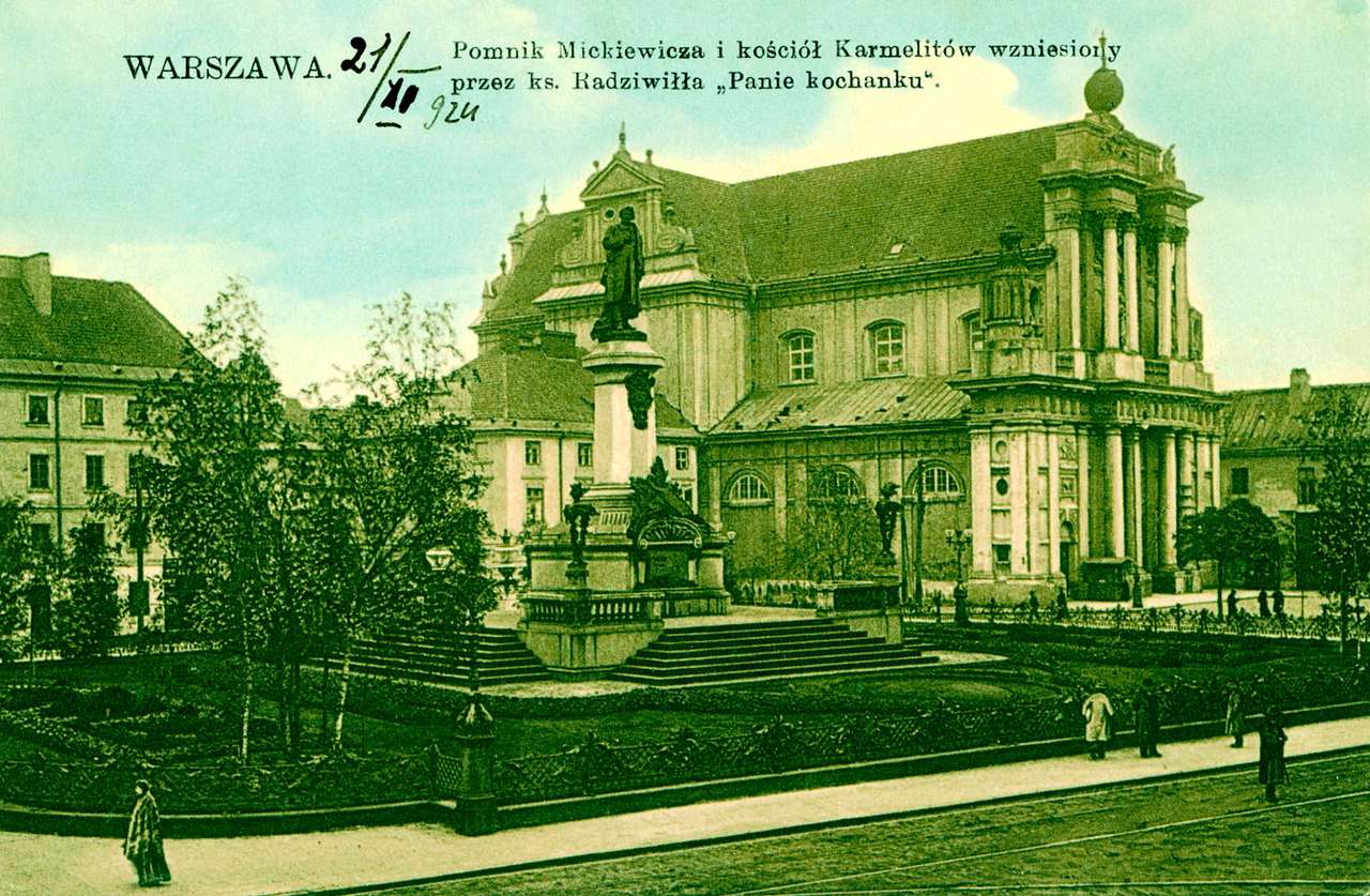 Pomnik Adama Mickiewicza puzzle ze zdjęcia