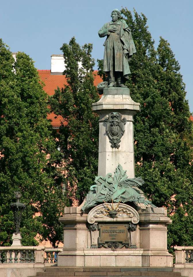 Pomnik Mickiewicza w Warszawie puzzle ze zdjęcia