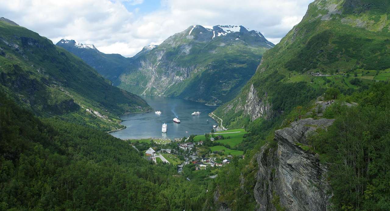 Panorama Geirangerfjord (Norwegia) puzzle