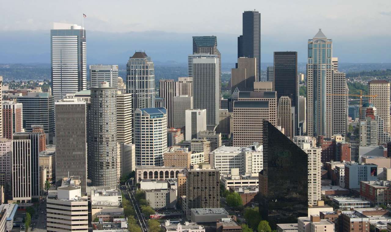 Panorama centrum Seattle (USA) puzzle