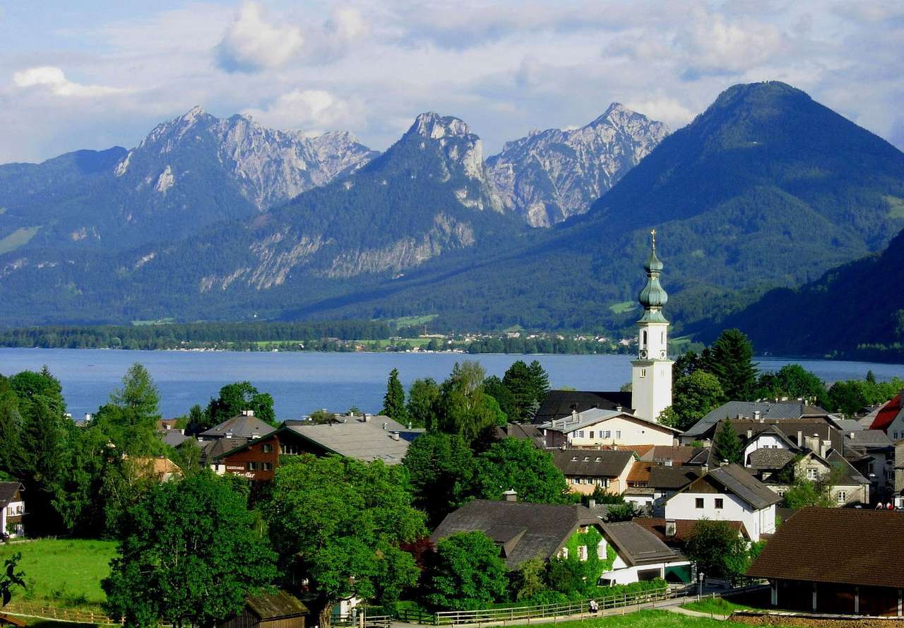 Panorama Sankt Gilgen (Austria) puzzle ze zdjęcia