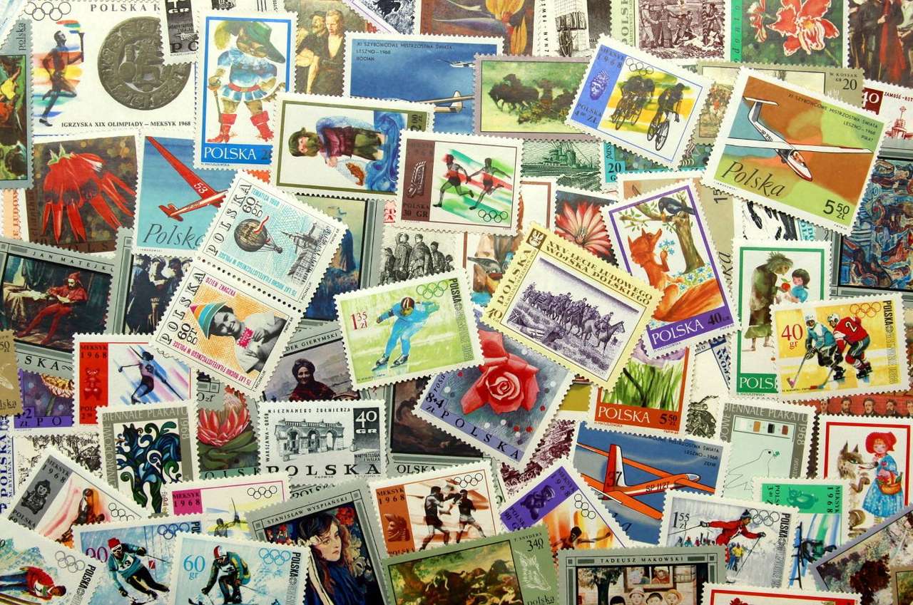 Polskie znaczki - rocznik 1968 puzzle