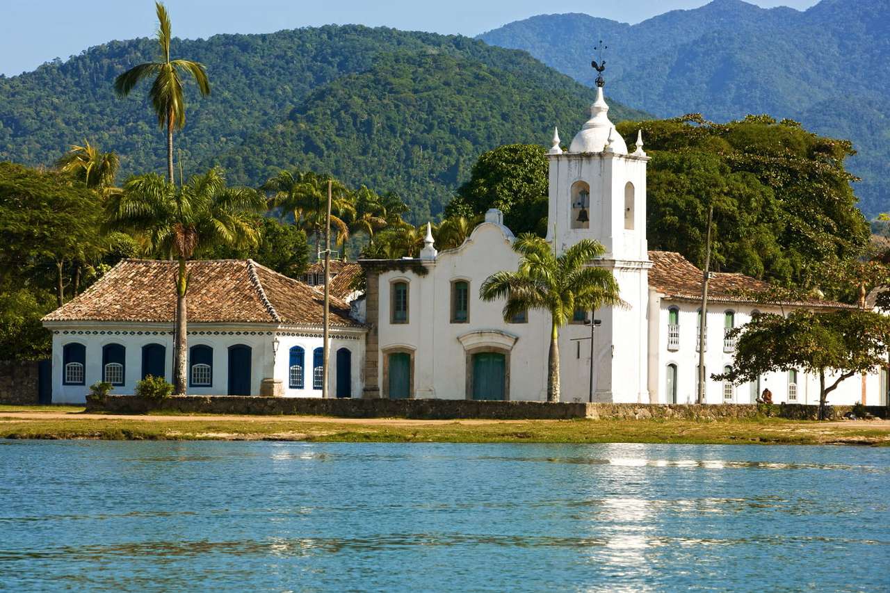 Kościół w stylu kolonialnym w Paraty (Brazylia) puzzle ze zdjęcia