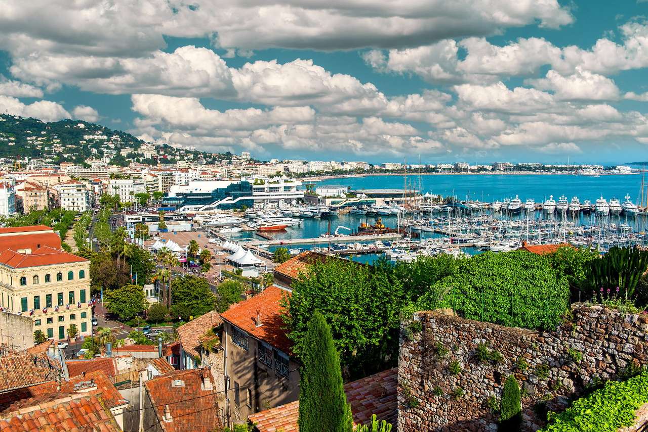 Port w Cannes (Francja) puzzle ze zdjęcia