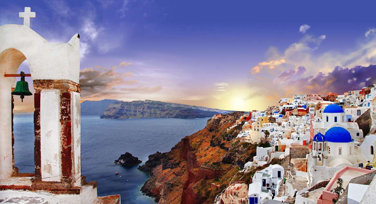 Zachód słońca na Santorini (Grecja) puzzle online