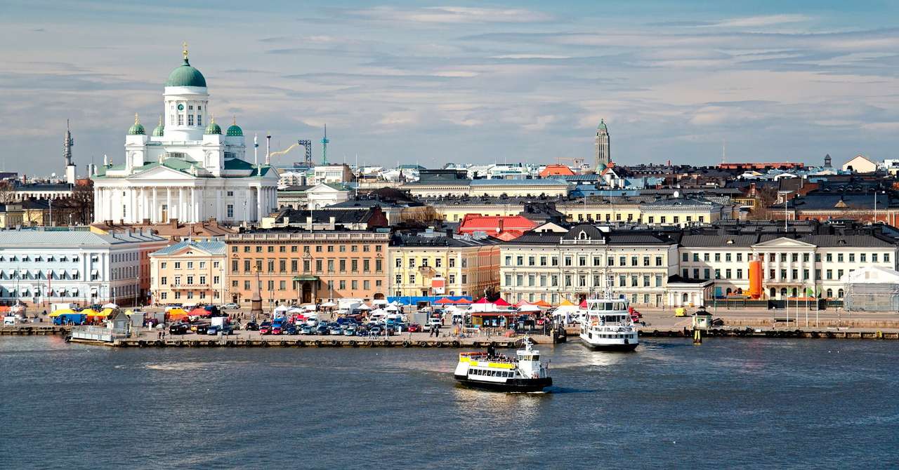 Panorama Helsinek z widokiem na katedrę (Finlandia) puzzle