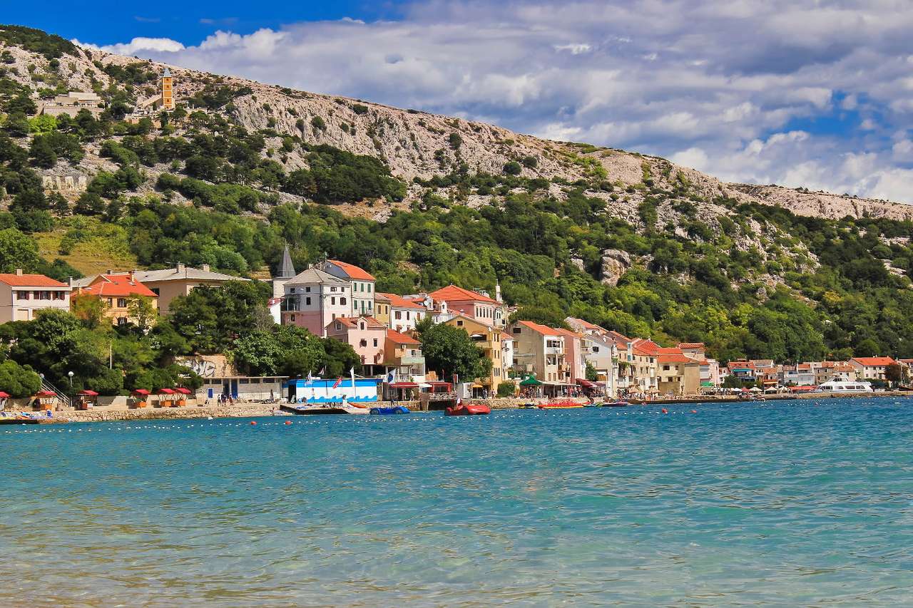 Miejscowość Baška na wyspie Krk (Chorwacja) puzzle