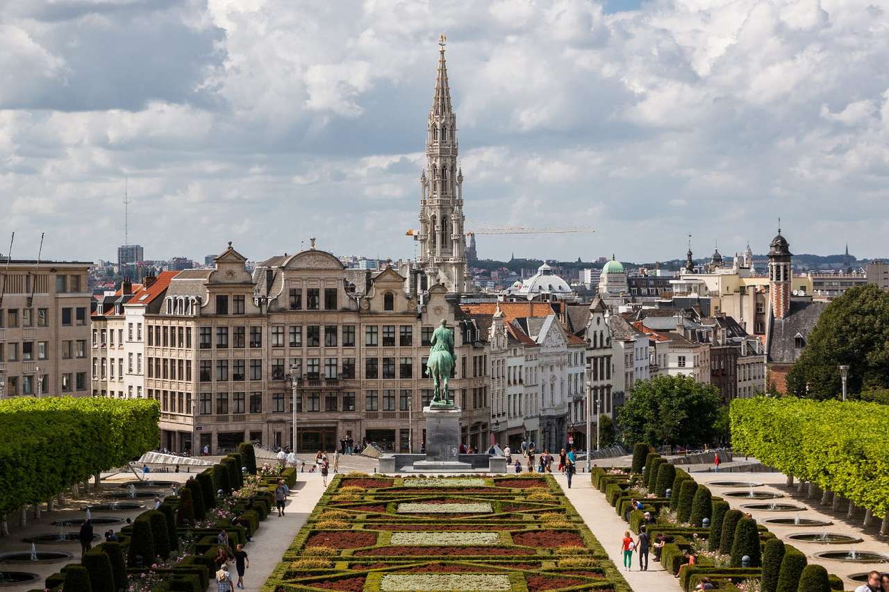 Dzielnica Mont des Arts w Brukseli (Belgia) puzzle ze zdjęcia