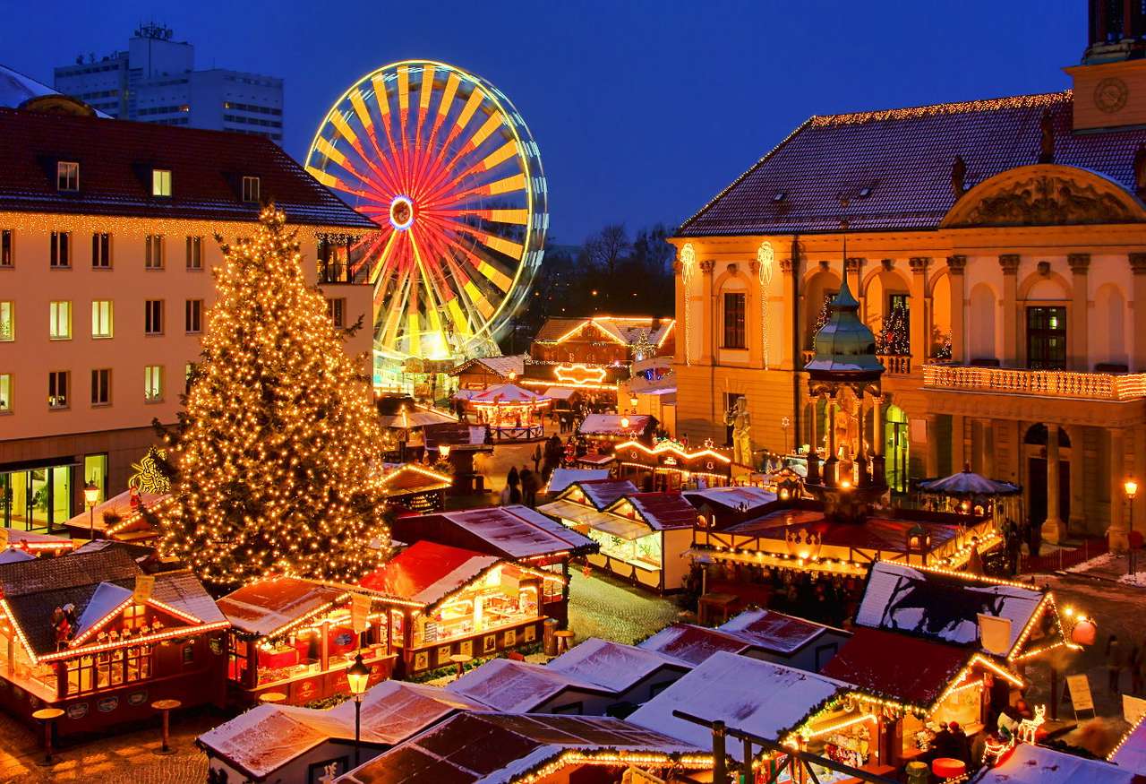 Bożonarodzeniowy jarmark w Magdeburgu (Niemcy) puzzle