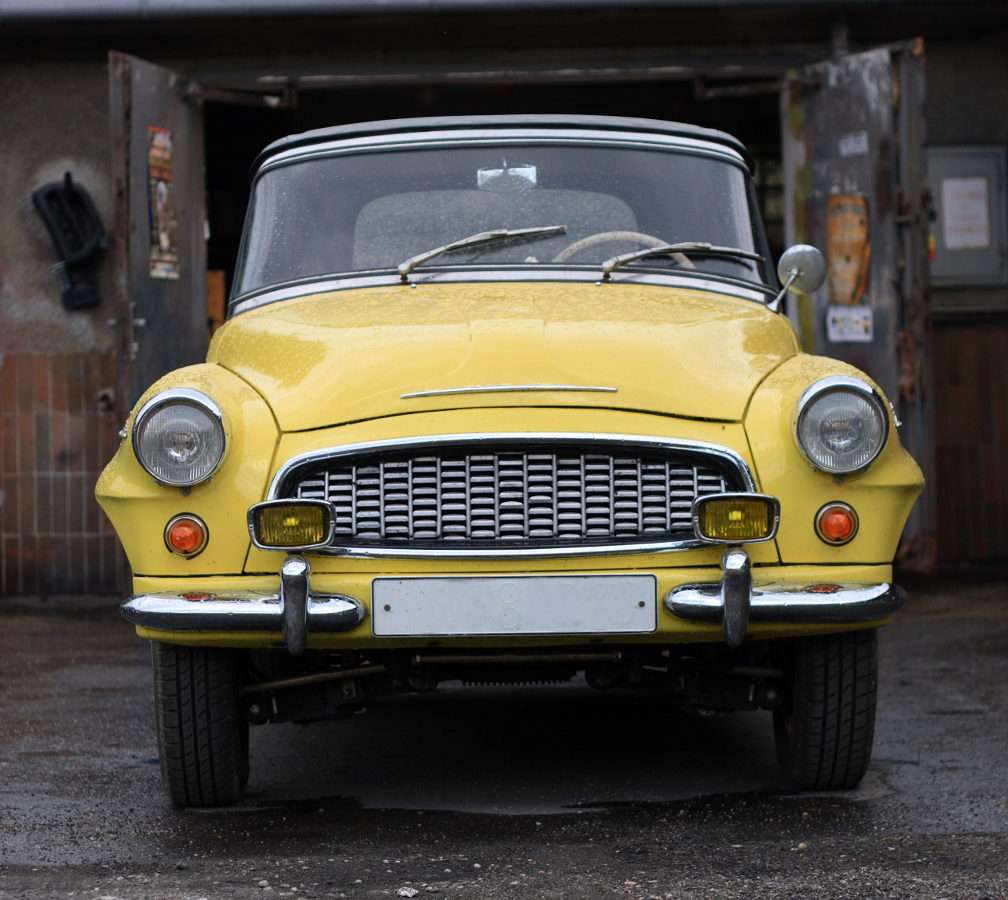Żółta Škoda Felicia typ 994 puzzle ze zdjęcia