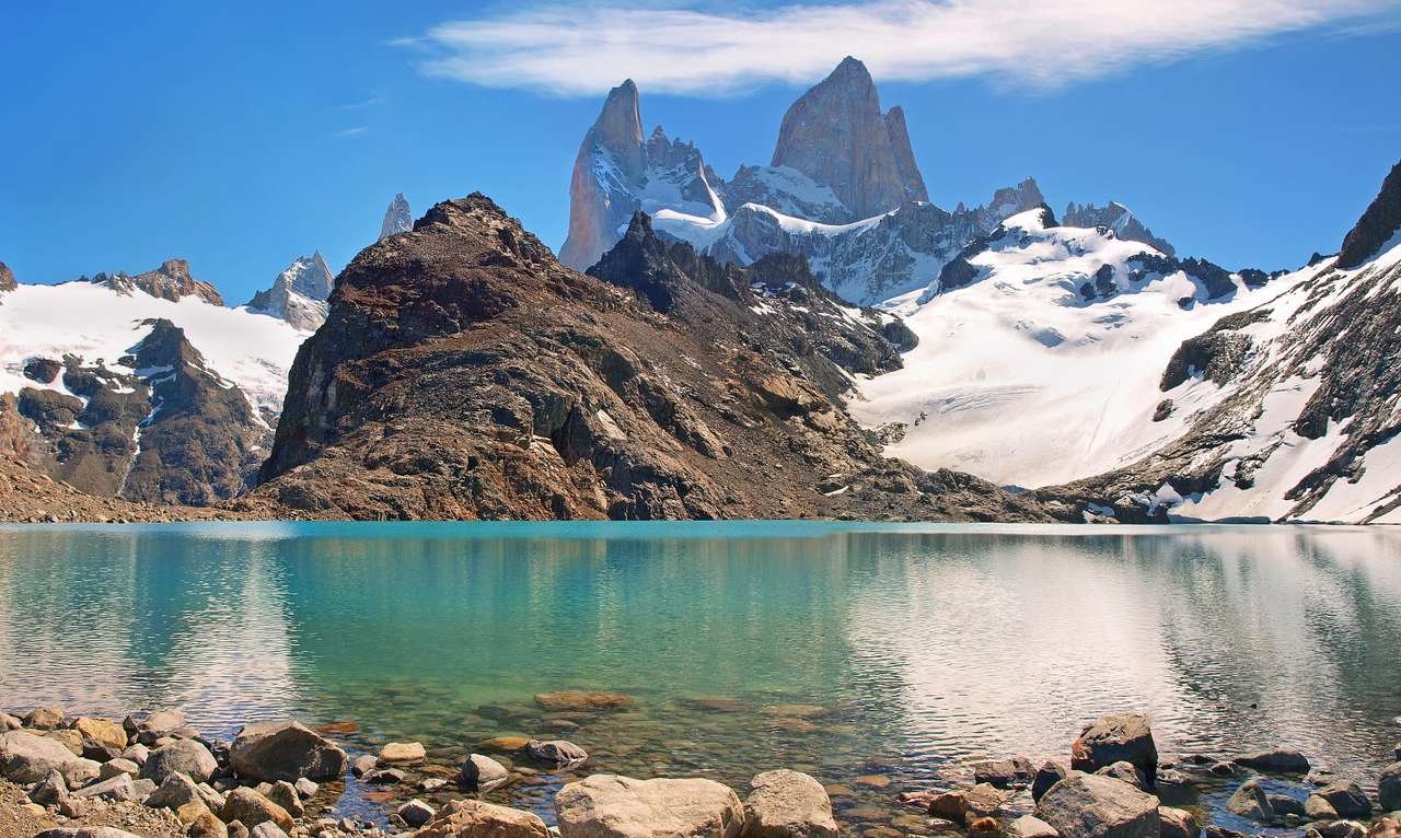 Górski szczyt Fitz Roy (Argentyna) puzzle online ze zdjęcia