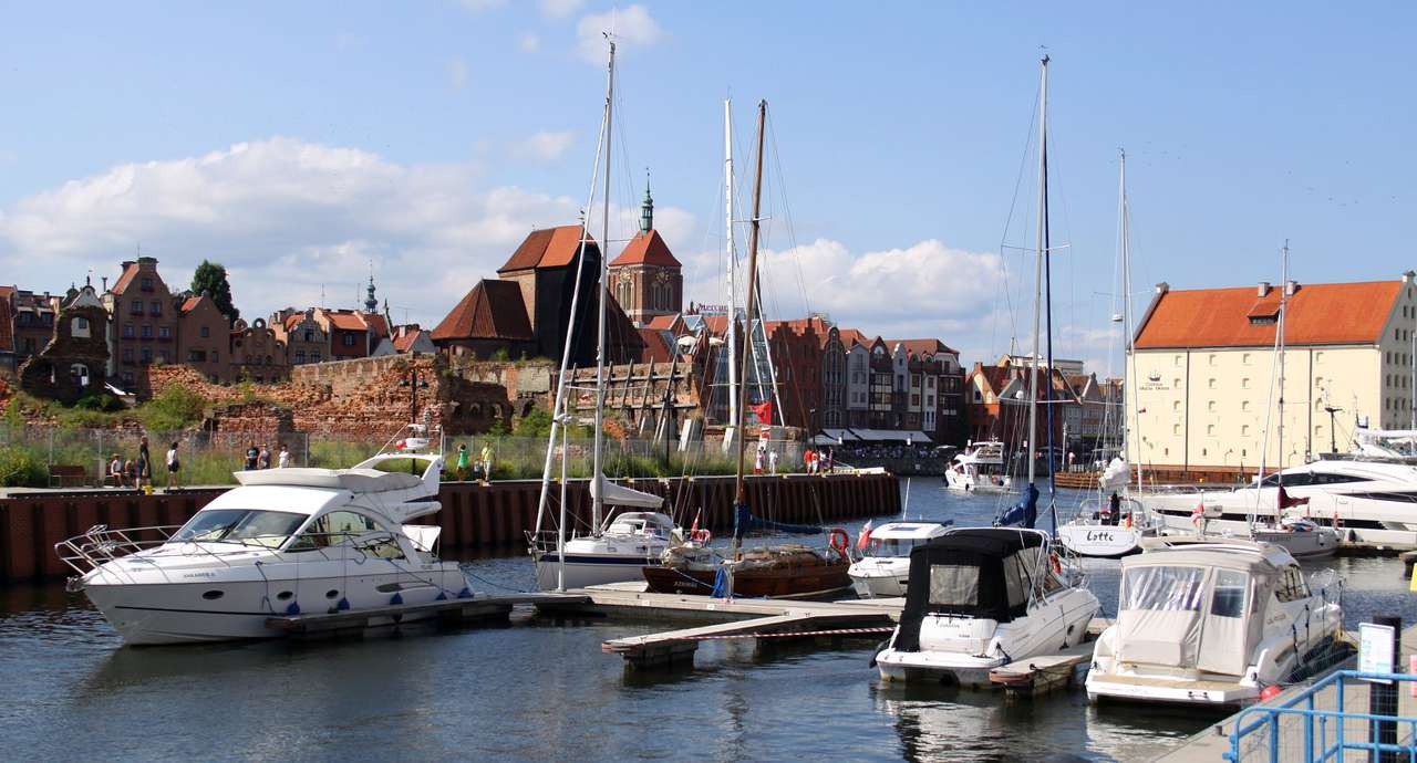 Marina w centrum Gdańska puzzle ze zdjęcia