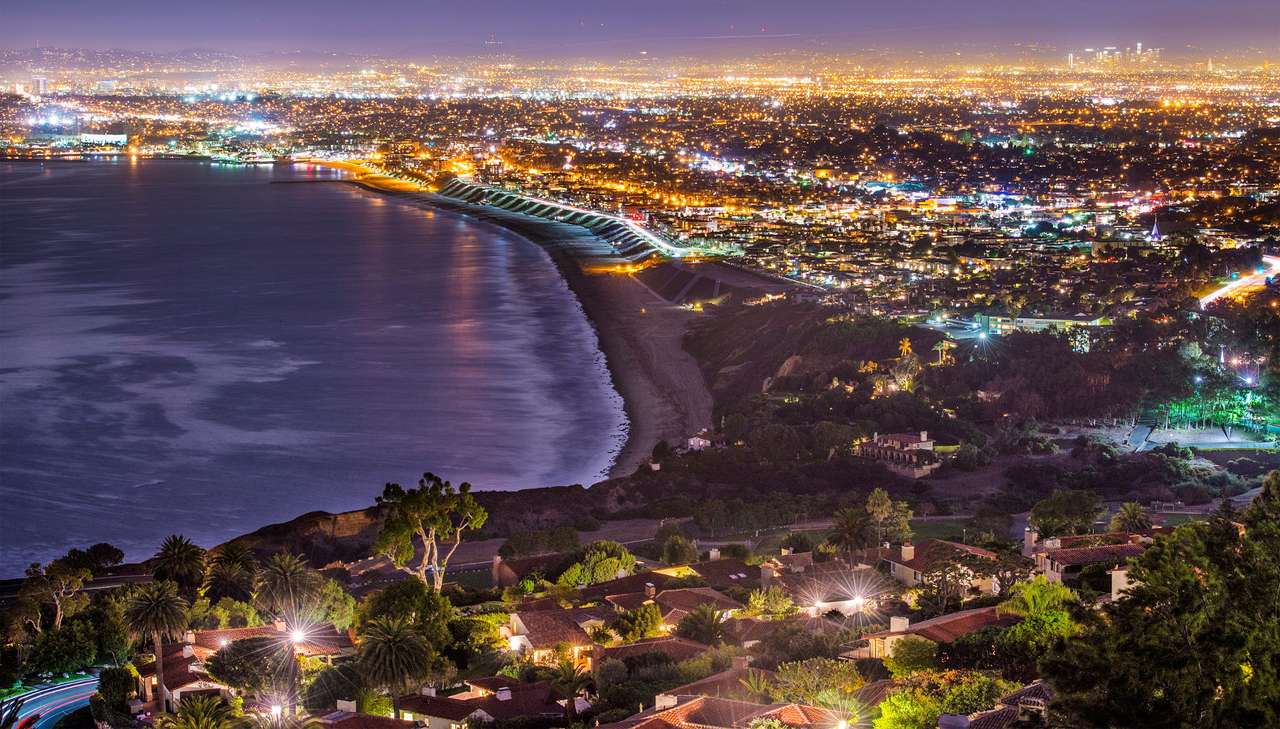 Wybrzeże Los Angeles widziane z Rancho Palos Verdes (USA) puzzle