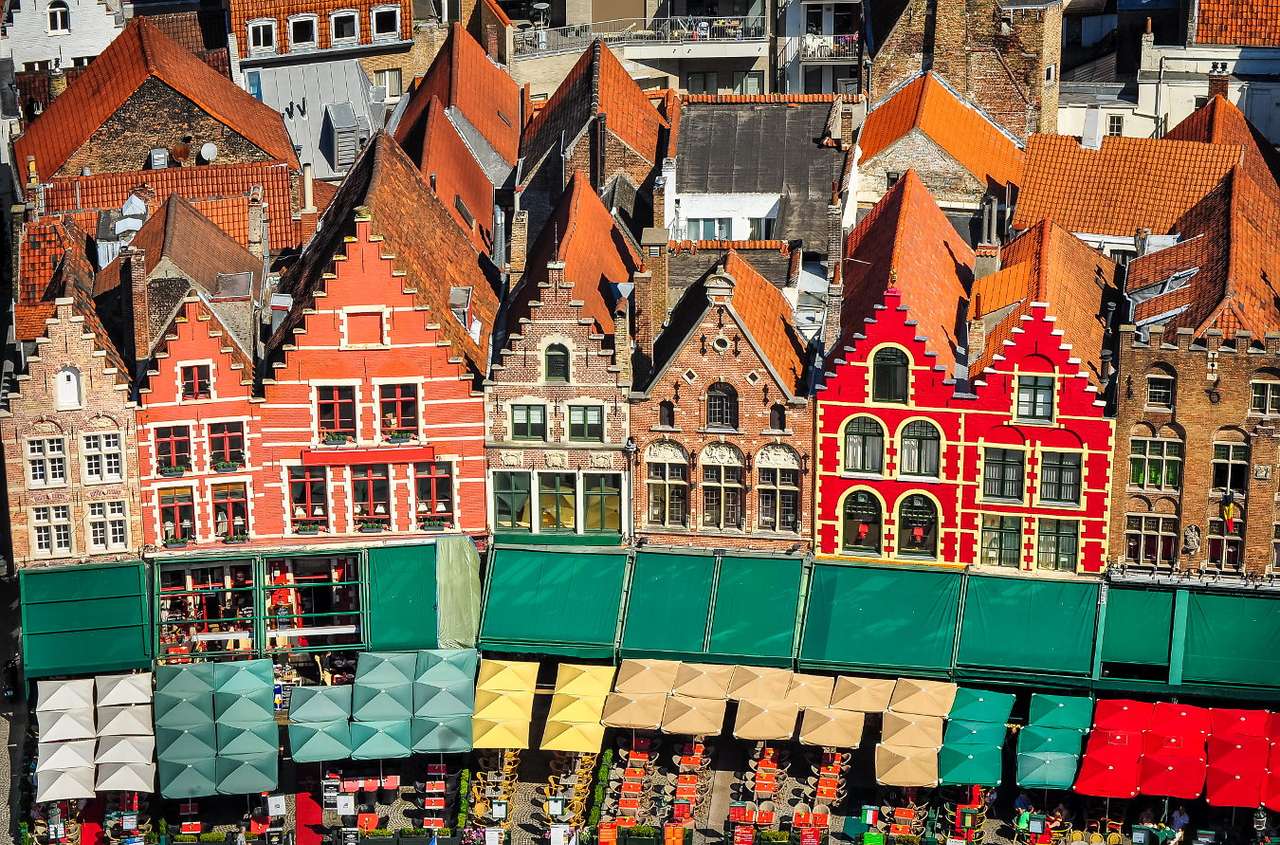 Kolorowe domy w Brugii (Belgia) puzzle online