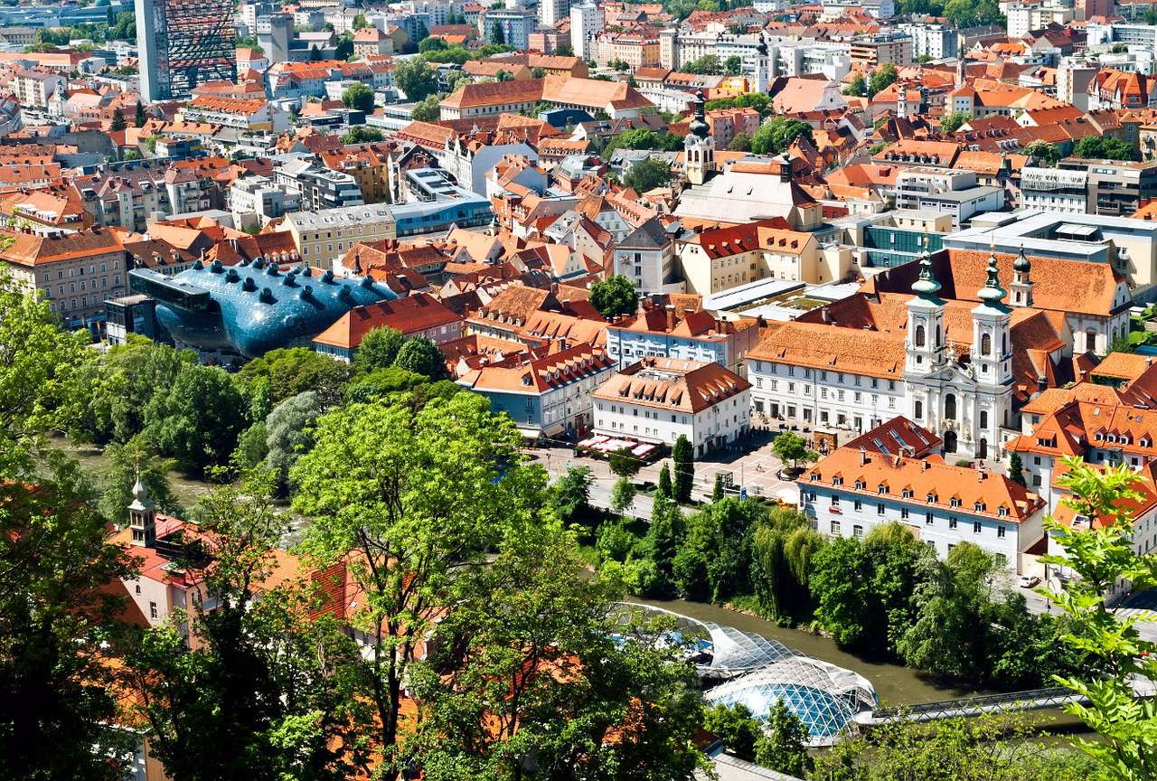 Widok na miasto Graz (Austria) puzzle online