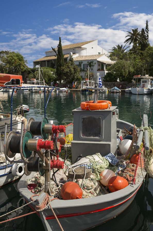 Łódź rybacka na wyspie Korfu (Grecja) puzzle