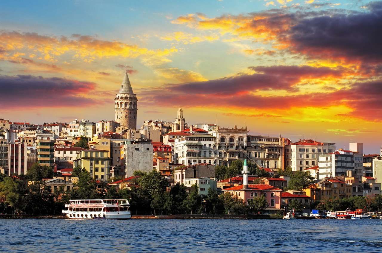 Dzielnica Galata w Stambule (Turcja) puzzle