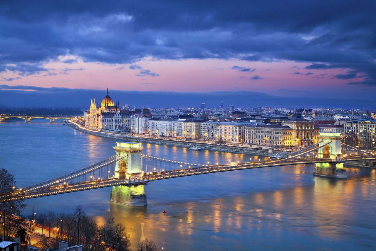 Most Łańcuchowy w Budapeszcie (Węgry) puzzle