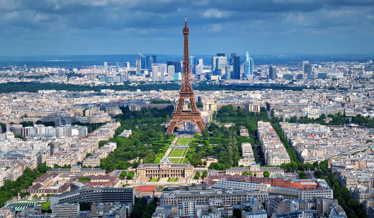Panorama Paryża z Wieżą Eiffla (Francja) puzzle online