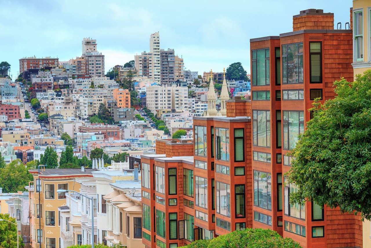 Domy mieszkalne w San Francisco (USA) puzzle online ze zdjęcia