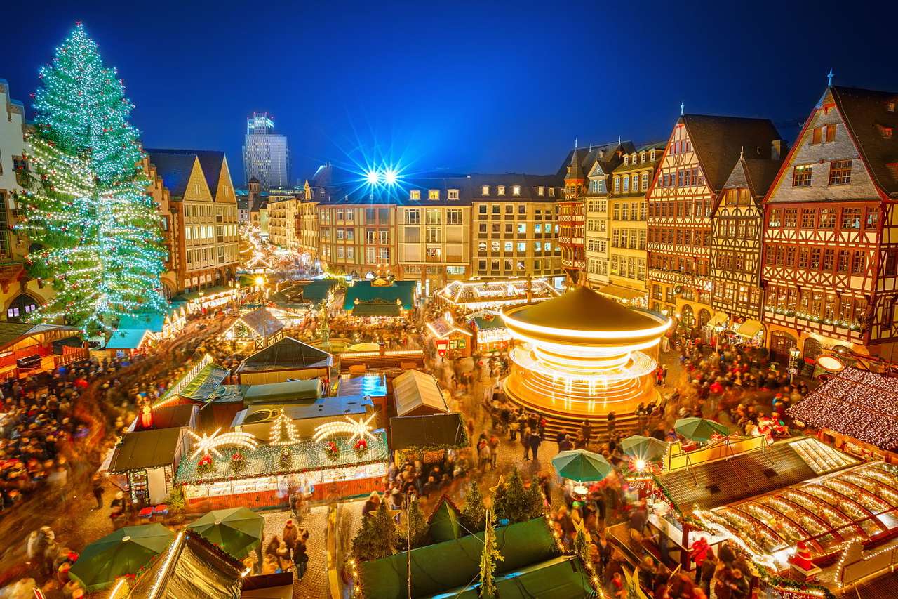 Jarmark bożonarodzeniowy we Frankfurcie (Niemcy) puzzle online ze zdjęcia