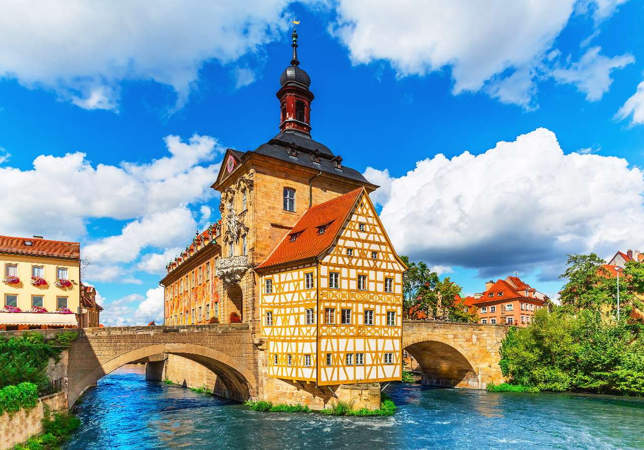 Stary Ratusz w Bambergu  (Niemcy) puzzle ze zdjęcia