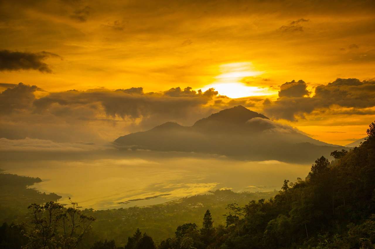 Wulkan Gunung Batur (Indonezja) puzzle ze zdjęcia