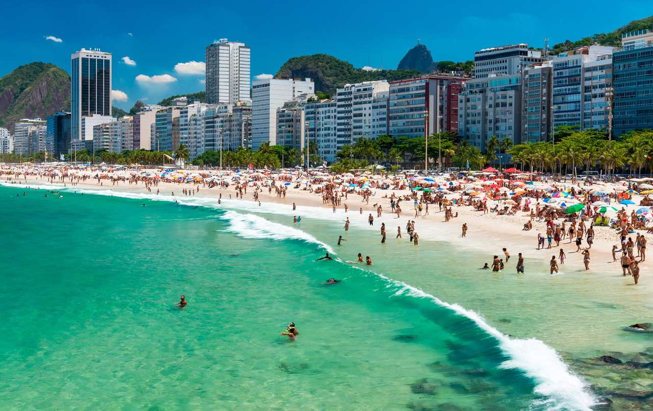 Plaża w Copacabanie (Brazylia) puzzle ze zdjęcia