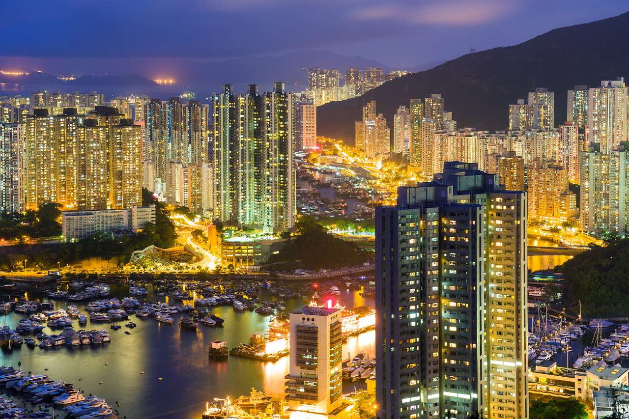 Mieszkalne wieżowce w Hong-Kongu puzzle online ze zdjęcia