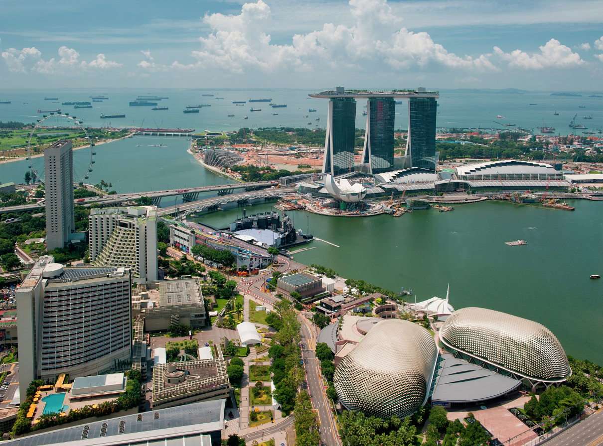 Nowoczesna architektura w Singapurze puzzle online ze zdjęcia