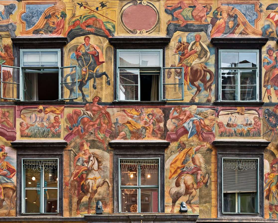 Fasada „Malowanego Domu” w Graz (Austria) puzzle