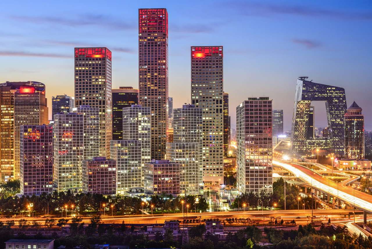 Panorama Pekinu z siedzibą CCTV (Chiny) puzzle online