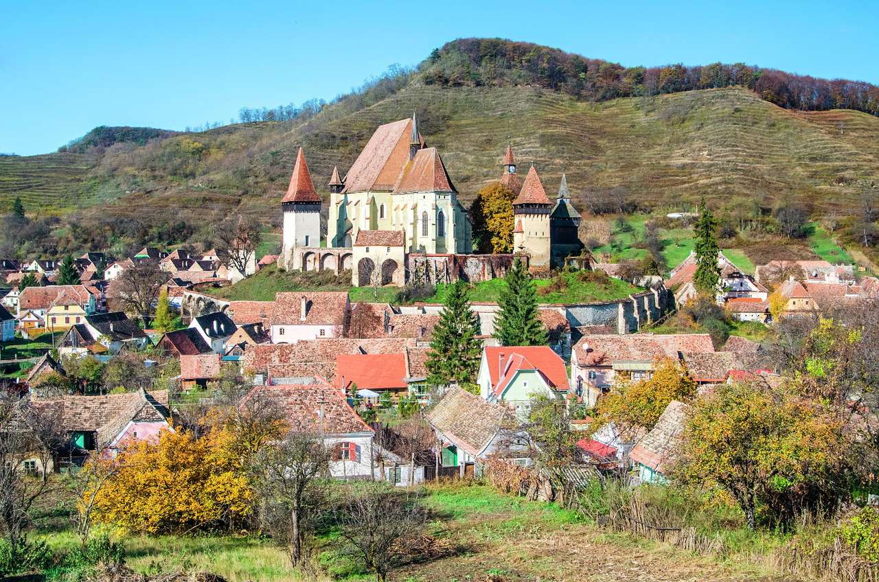 Kościół warowny w mieście Biertan (Rumunia) puzzle ze zdjęcia