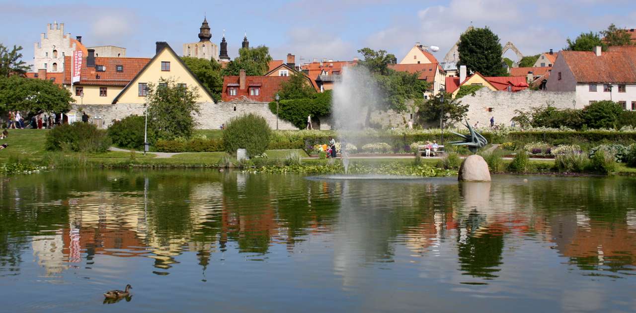 Panorama Starego Miasta Visby (Szwecja) puzzle online ze zdjęcia