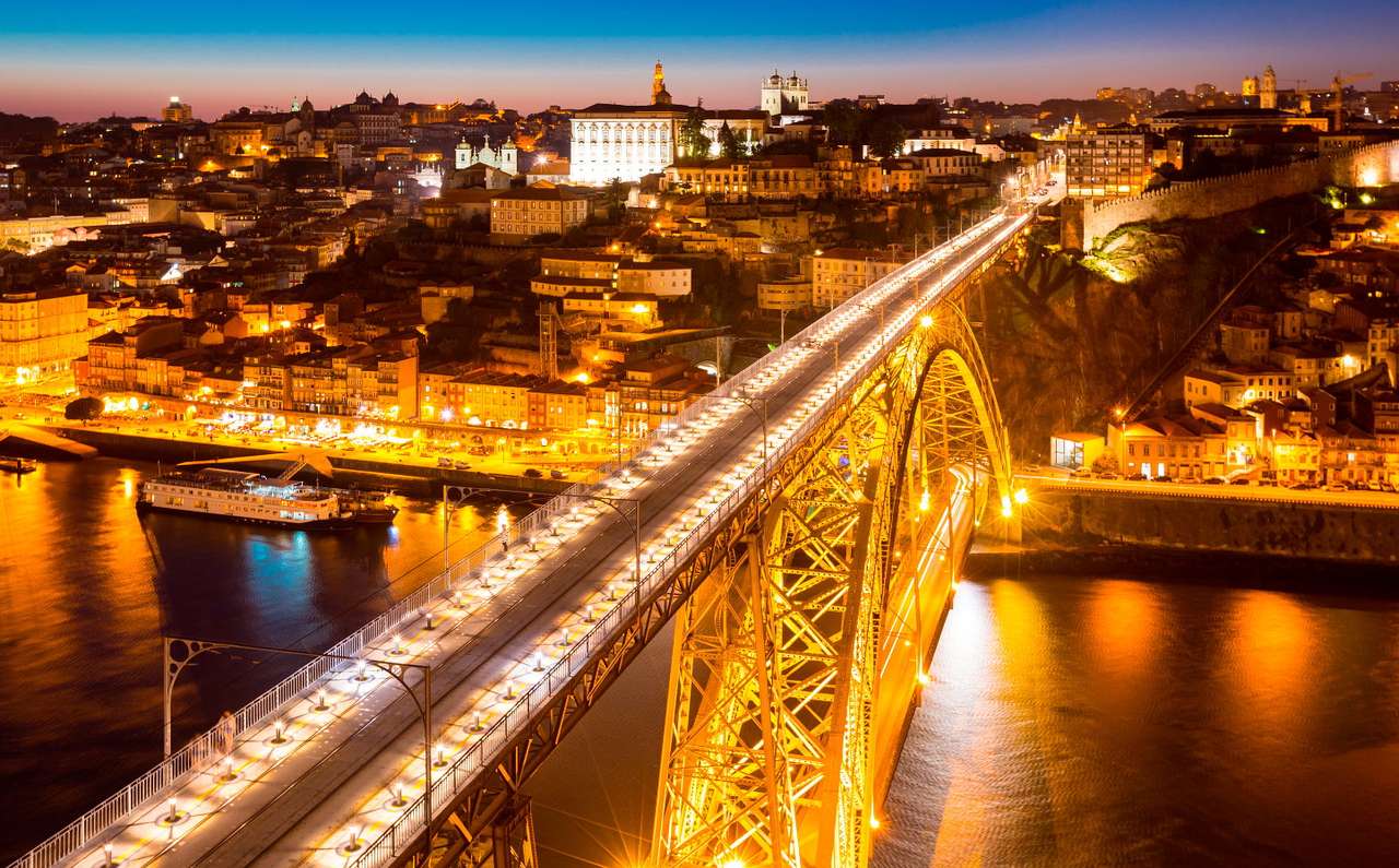 Most Ponte Dom Luís I w Porto (Portugalia) puzzle online ze zdjęcia