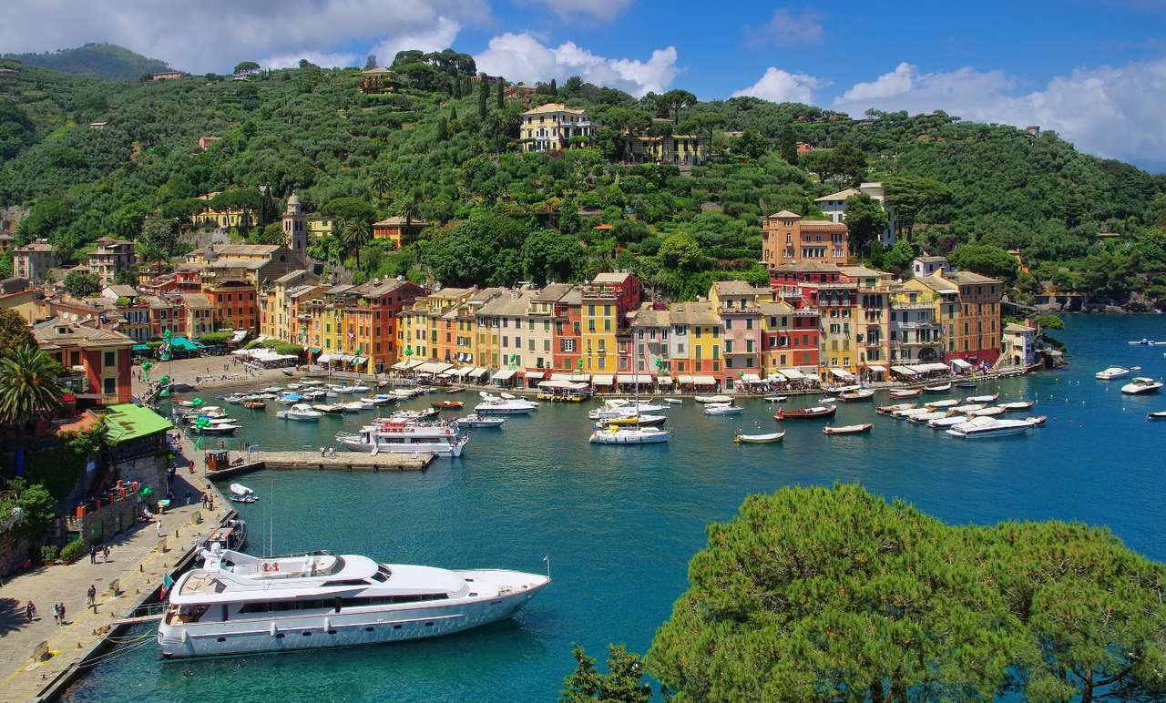 Portofino z lotu ptaka (Włochy) puzzle online ze zdjęcia
