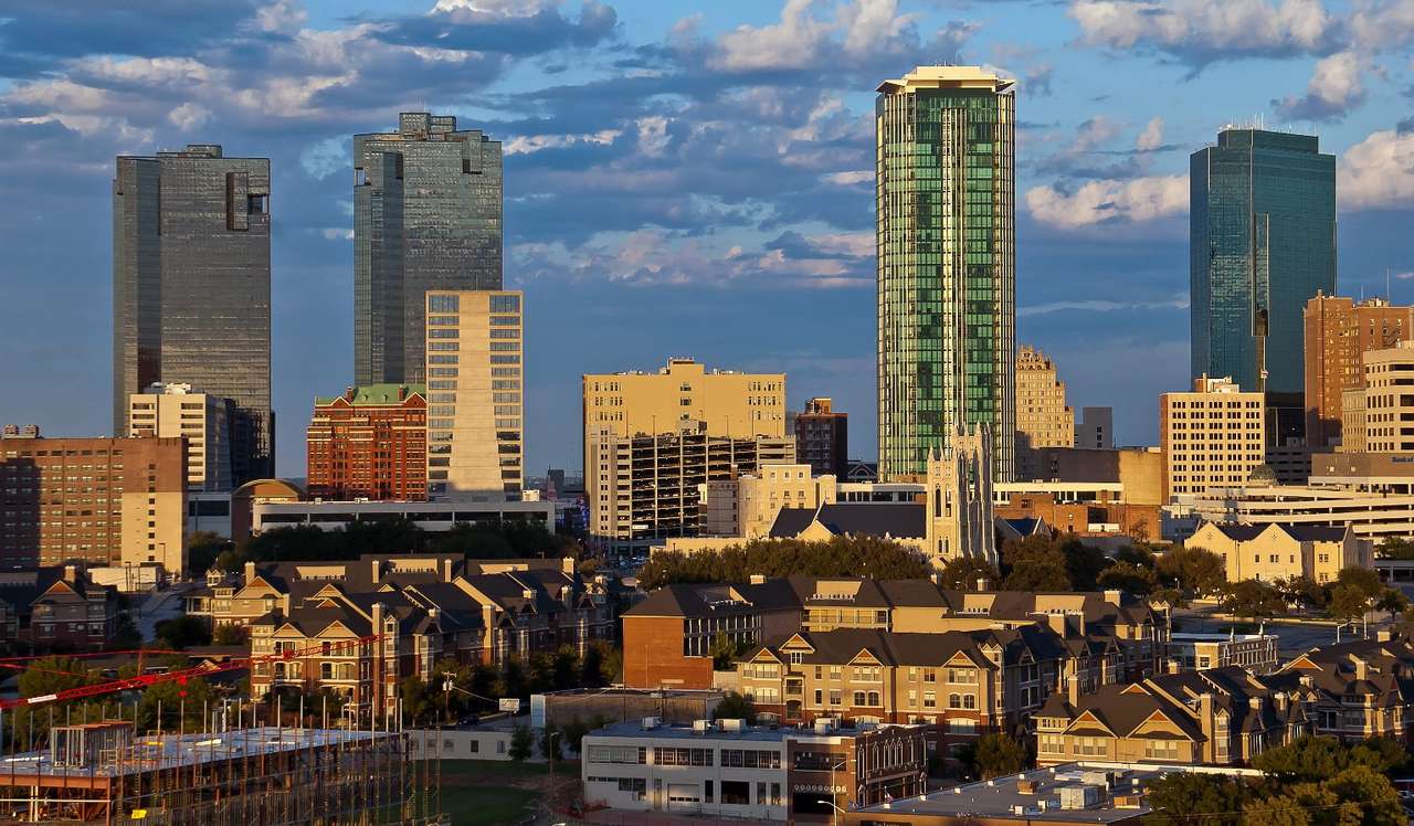 Panorama miasta Fort Worth w Teksasie (Stany Zjednoczone) puzzle online