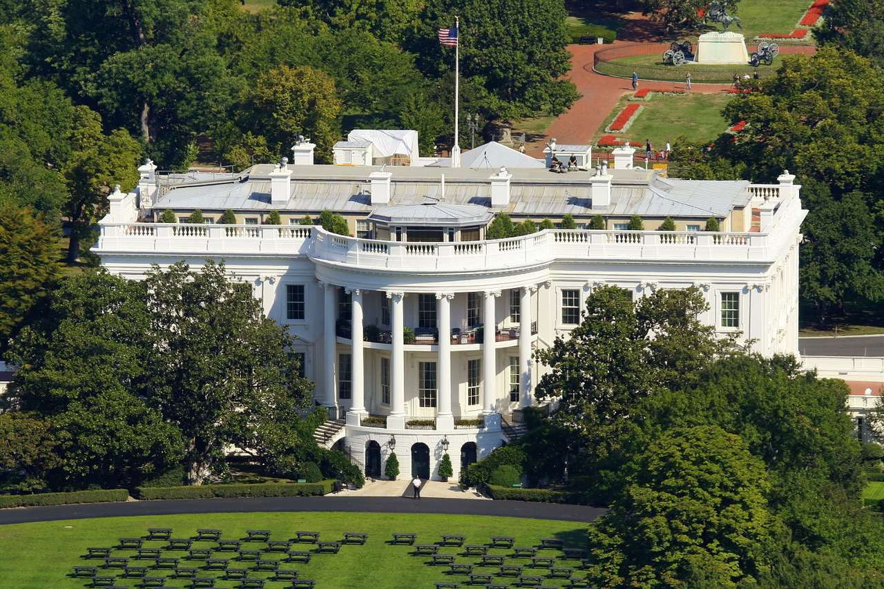 Biały Dom w Waszyngtonie (USA) puzzle ze zdjęcia