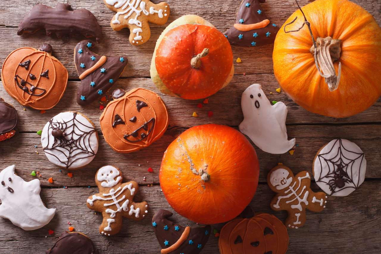 Dynie i pierniczki na Halloween puzzle online