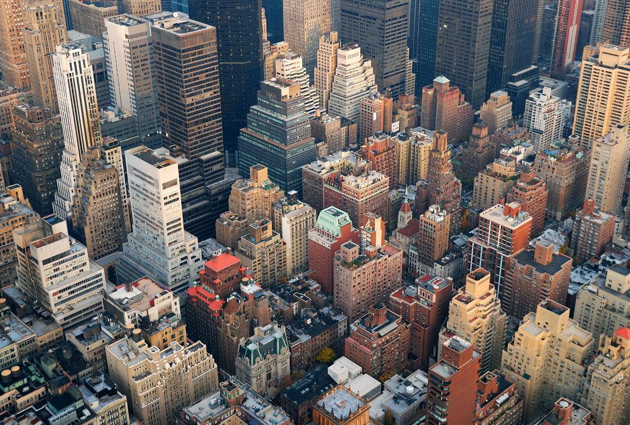 Manhattan z lotu ptaka (USA) puzzle online ze zdjęcia
