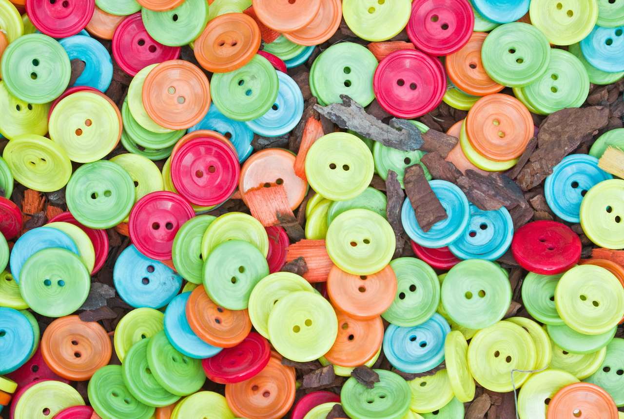 Kolorowe guziki puzzle online