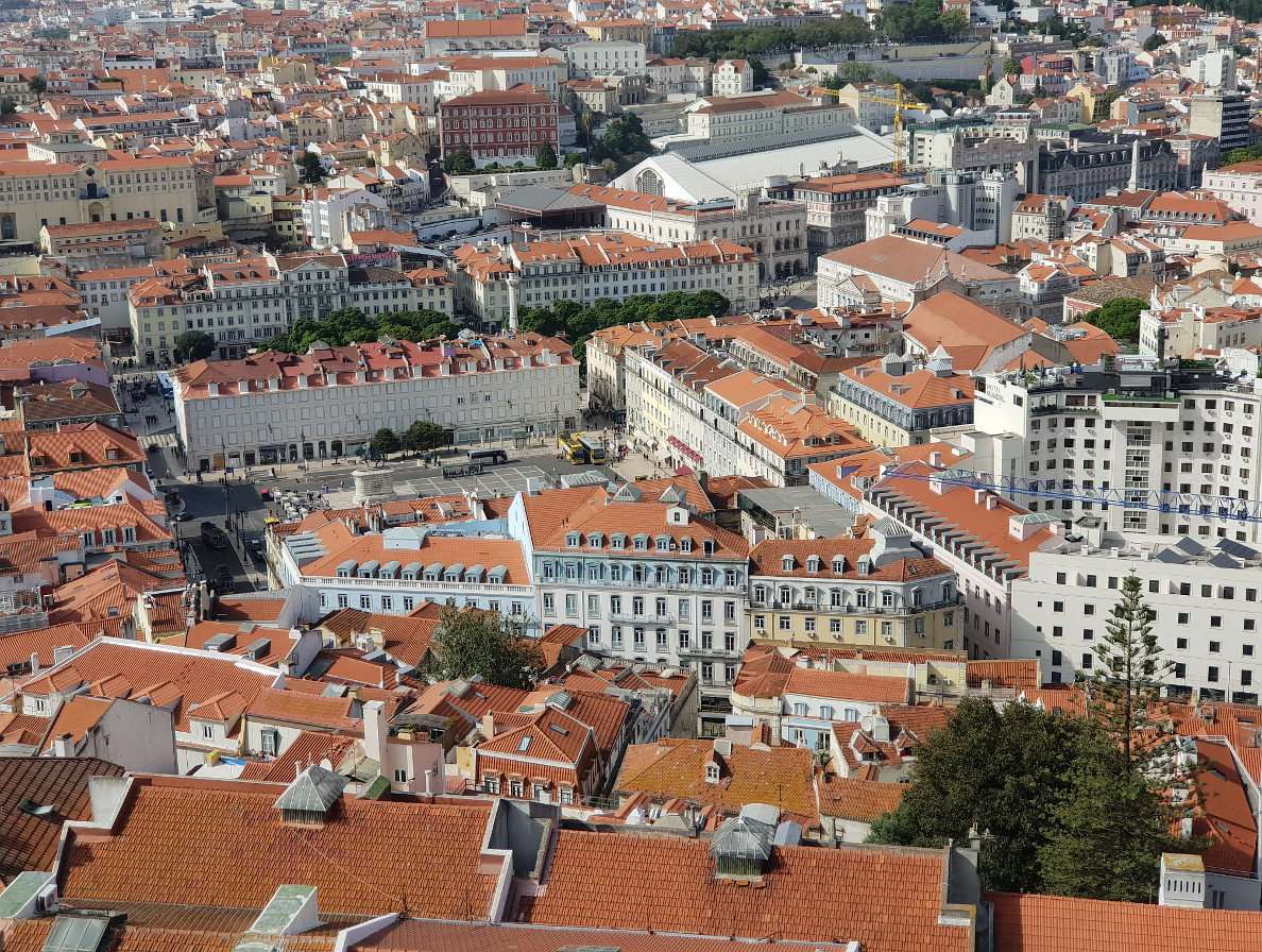 Lizbona widziana z Zamku św. Jerzego (Portugalia) puzzle online ze zdjęcia