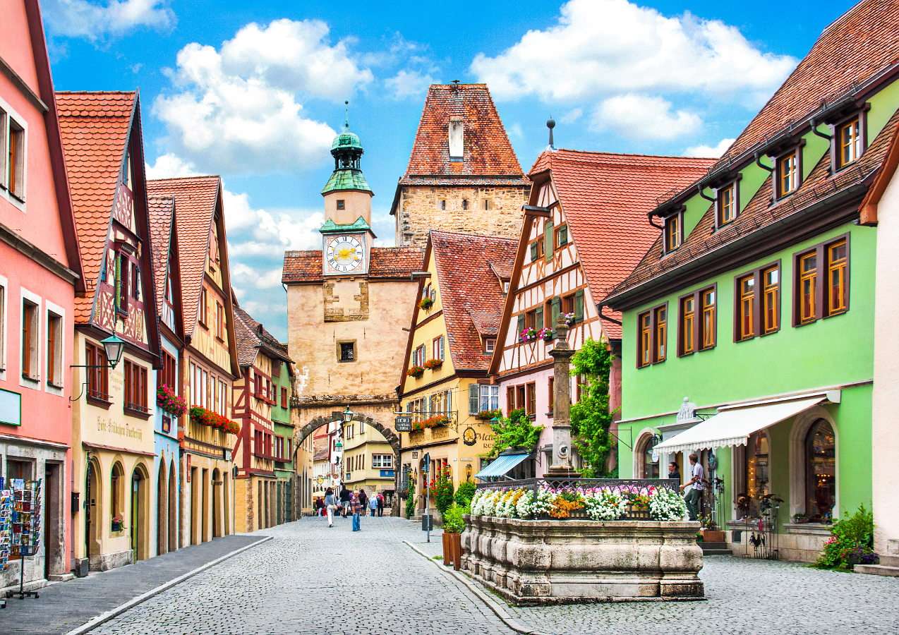 Zabytkowe miasto Rothenburg ob der Tauber (Niemcy) puzzle ze zdjęcia