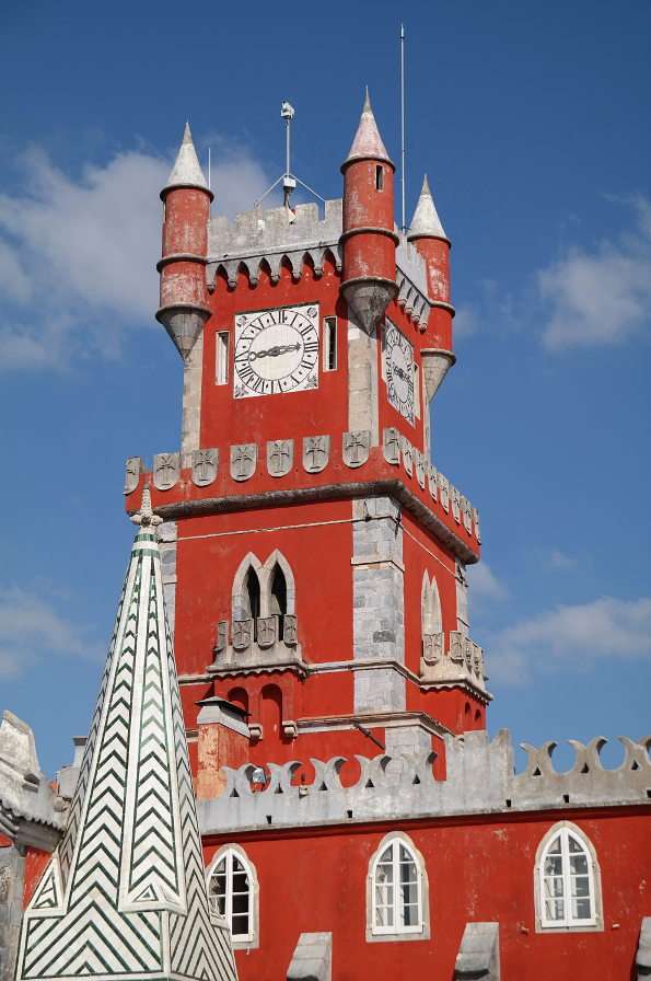 Wieża pałacu Pena w Sintrze (Portugalia) puzzle online ze zdjęcia