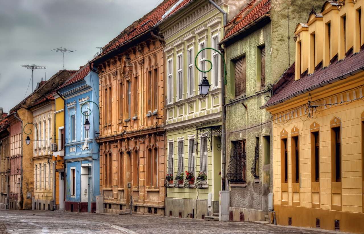 Domy w Braszowie (Rumunia) puzzle online ze zdjęcia