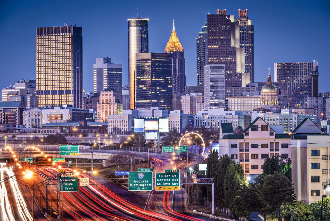 Atlanta po zmroku (USA) puzzle online