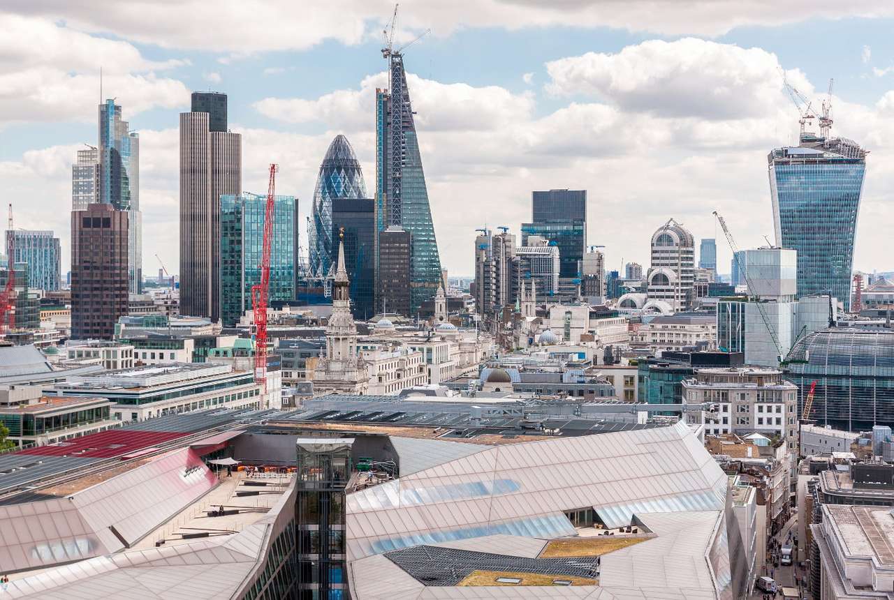 Nowoczesne budynki w City of London (Wielka Brytania) puzzle online ze zdjęcia