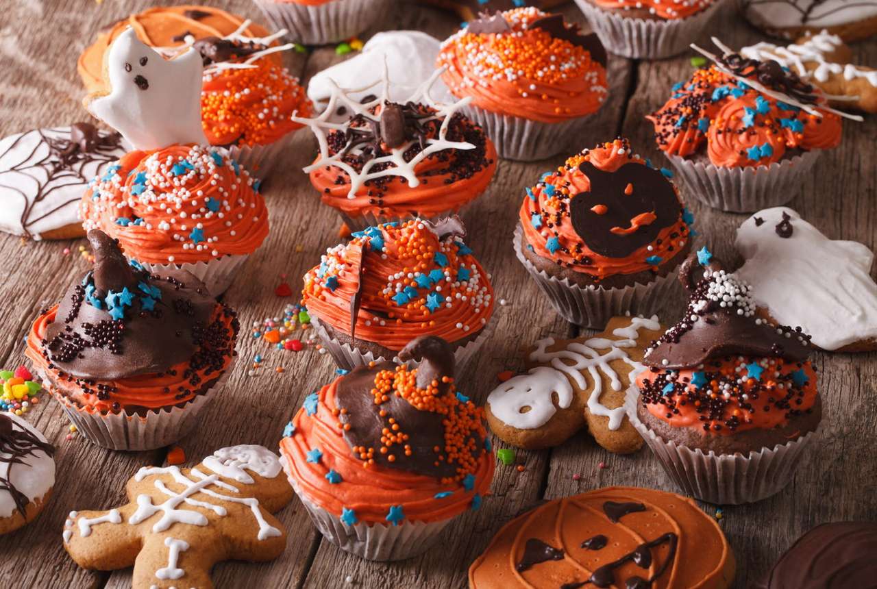 Babeczki i ciasteczka na Halloween puzzle online