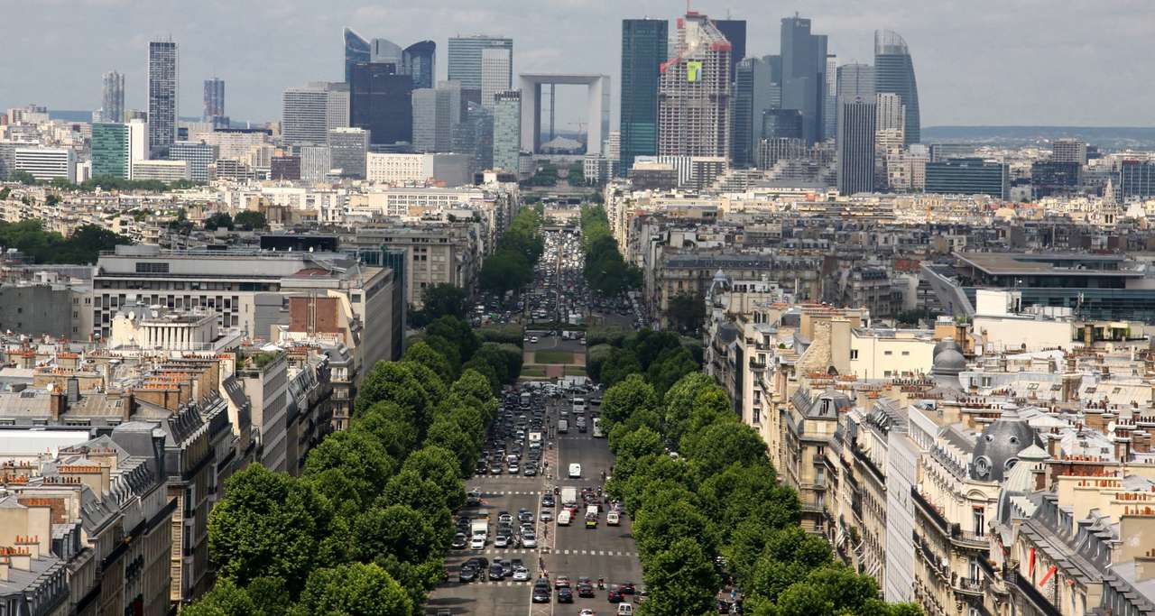 Panorama dzielnicy La Défense w Paryżu (Francja) puzzle online